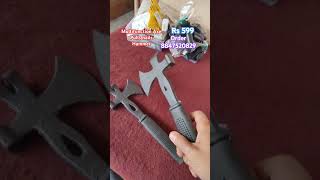 Multifunction hammer axe nailpuller survival hatchet tool outdoor tool multifunction army [upl. by Arratal]