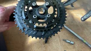 Shimano Deore crank installation and removal on Octalink bottom bracket [upl. by Rumney]