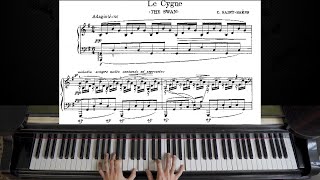 SaintSaens The Swan  Le Cygne   Piano with Sheet Music [upl. by Arikal]