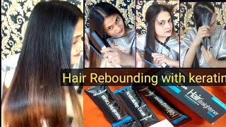 How to do Rebounding with keratinquotHair straight at homequotStep by stepquotDreamron Azrasparlour [upl. by Oinigih376]