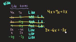 Course 3 combining like terms [upl. by Yllaw]