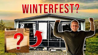 Winterfestes Vorzelt selbstgebautDauercampingDIYTinyhousse [upl. by Norrehc]