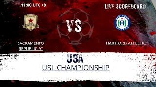 Sacramento Republic FC VS Hartford Athletic USA USL Championship LIVESCORE [upl. by Olivann458]