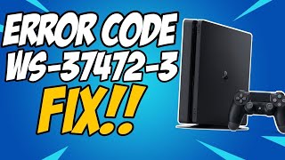 How To Fix PS4 Error Code WS374723 in 2022 [upl. by Chae37]