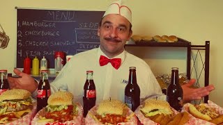 ASMR Vintage Fast Food Burger Joint Role Play [upl. by Adneram]