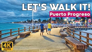 Puerto Progreso Walking Tour in Yucatan Mexico in 4K [upl. by Golliner262]