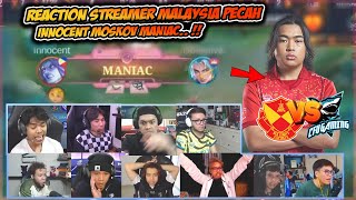 REACTION STREAMER MALAYSIA PECAH  INNOCENT MOSKOV MANIAC  SRG VS CFU GAMING M6 [upl. by Hudis]