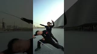 Chinese swordsmanship training [upl. by Yemrots]