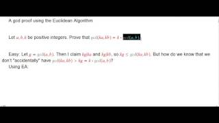 A gcd proof using the Euclidean Algorithm [upl. by Gothar586]