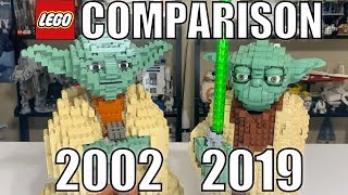 LEGO Star Wars UCS Yoda Comparison 7194 vs 75255  2002 vs 2019 [upl. by Ynneb]