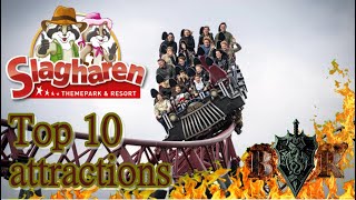 Top 10 attractions Attractiepark Slagharen 2023 [upl. by Elimaj]