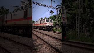 WAP7 with Red LHB Coaches near Ernakulam Town [upl. by Aruasor]