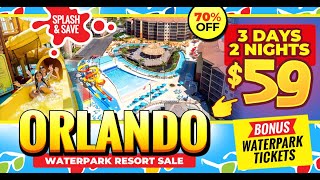 Orlando Sale Stay 2 Nights in a Waterpark Resort With Lazy River amp Wave Pool For Only 59 [upl. by Yankee]