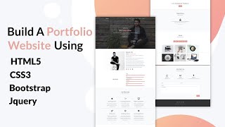 Build a Portfolio Website Using HTML5 CSS3 Bootstrap and Jquery [upl. by Annaxor]