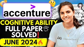 Accenture Complete Paper  Cognitive Ability Accenture accentureexamquestions accenture hiring [upl. by Tezile652]