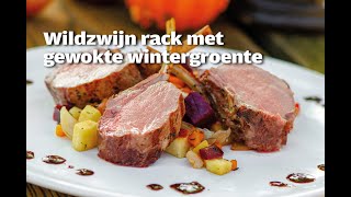 Wildzwijn rack met gewokte wintergroente  FireampFood TV [upl. by Daye]