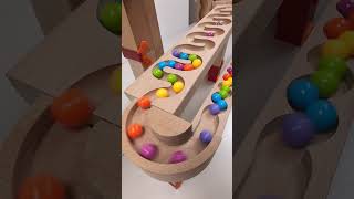 marble Run Race ASMR 161 Wooden Wave Course Colorful Marbles marblerun marblerunrace asmr [upl. by Haimes922]