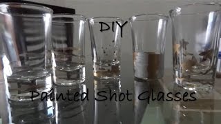 FUN STUFF  DIY Painted Shot Glasses [upl. by Adnimra]