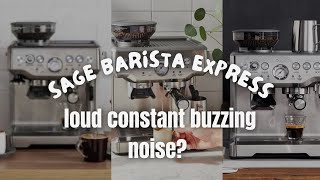 NOT A HOW TO  SAGE BARISTA EXPRESS  LOUD CONSTANT BUZZING NOISE FIXED [upl. by Nesto]