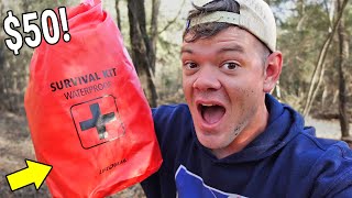 SOLO Surviving 24hrs with Walmart Survival Kit [upl. by Akeem]