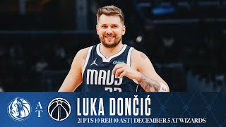 Luka Dončić 21 Points 10 Rebounds and 10 Assists Highlights vs Wizards  December 5 2024 [upl. by Eisenhart374]