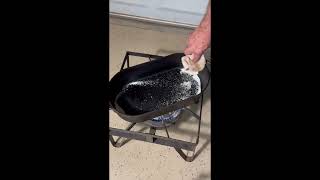 Cooking red snapper Cleaning and Reseasoning a big cast iron BSR Deep Fish Fryer [upl. by Sida]