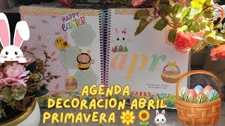 🐰 🐸 🌸 🌈decoracion agenda de ABRIL miniso prichos Primavera pascua 🐰 🐸🌸papeleriabonita [upl. by Takeo]