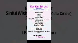 Kon Kan Set List SanSalvador Friday September 13 2024 [upl. by Ayanat29]