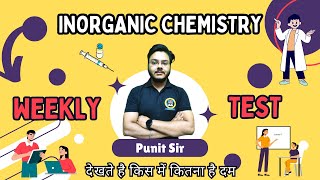 Sunday Special Test  B Pharma 1st Semester  Pharmaceutical Inorganic Chemistry  Punit Sir [upl. by Eixam]