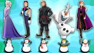 FUNNY FROZEN ELSA  Chosse right Snow Man to match Frozen Elsa  Anna Hans Kristoff Olaf [upl. by Hillery42]