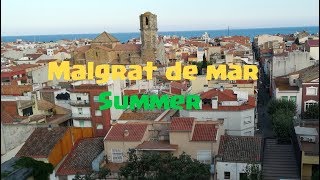 Malgrat De Mar SummerBeachNightlifeSpain 2018 [upl. by Arhat497]