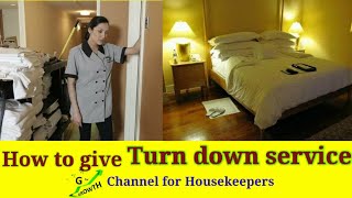 Turn down service in hotels or Evening service definitionHow to provide Turn down service at hotel [upl. by Klinges]