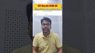 IIM Ranchi 202325 MBA Core Expected Waiting List Movement Amiya [upl. by Sanborne]