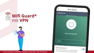 McAfee Mobile Security WLAN VPN amp Diebstahlschutz DE [upl. by Noemys814]