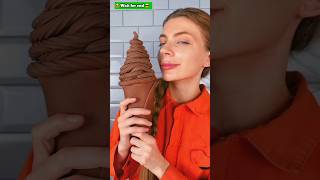 Chocolate Icecream Vs Reel Food Challange 🤩  Carriage House Wooden artist  cartoon shortsvideo [upl. by Wilhelmine]