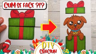 🎄🎅 Desene de IARNA si CRACIUN  Deseneaza CATEL in CADOU  DIY  29 [upl. by Alegnat]