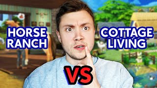 The Sims 4 Horse Ranch vs Cottage Living which is actually better [upl. by Nylteak]