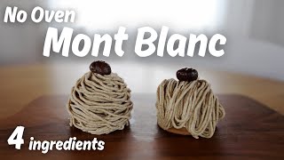 Simple 4Ingredient Mont Blanc Recipe Quick amp Easy with a Microwave [upl. by Suraved]