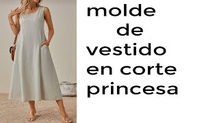 no te conformes mira y aprende como hacer molde del vestido corte princesa [upl. by Suedaht]