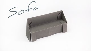 DIY Origami  How to make a paper sofa [upl. by Barimah669]