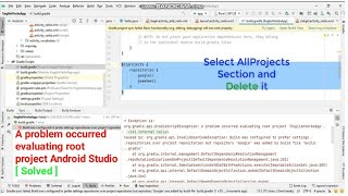 A problem occurred evaluating root project android [upl. by Lizzy]