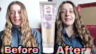 Using Wella Professionals Color Fresh Pearl Blonde Hair Mask to Tone my Hair [upl. by Osnofedli]