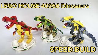 Lego House 40366 Dinosaurs Speed Build [upl. by Marcin]