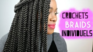 HOW TO  Crochets braids individuels ou comment se faire des Senegalese twists en 2 heures [upl. by Hgielhsa]