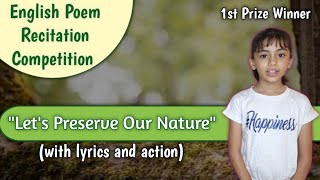 English Poetry Recitation Competition for Class 3  Class 4 Class 5  English Poem On Nature [upl. by Suzzy]