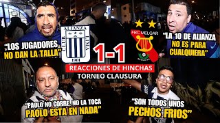 quotJUGADORES SIN ALMAquot  HINCHAS de ALIANZA LIMA reaccionan al EMPATE ante MELGAR  TORNEO CLAUSURA [upl. by Atteniuq941]