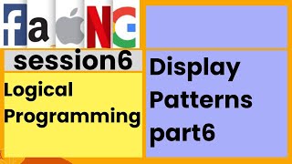 Logical Programming  Display Patterns  part6  session6  faangacademy [upl. by Nosnirb]