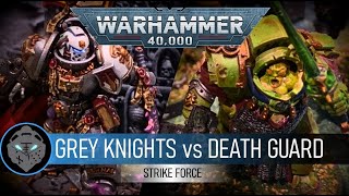 Grey Knights vs Terminus Est Assault Force  A Warhammer 40000 Battle Report [upl. by Ermey]