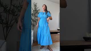 Quince cotton dresses try on size L shoptherealdeal shorts [upl. by Legnaleugim]