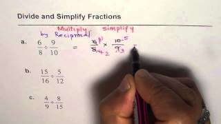 How to Divide and Simplify Fractions Simple Approach with Examples [upl. by Darach]